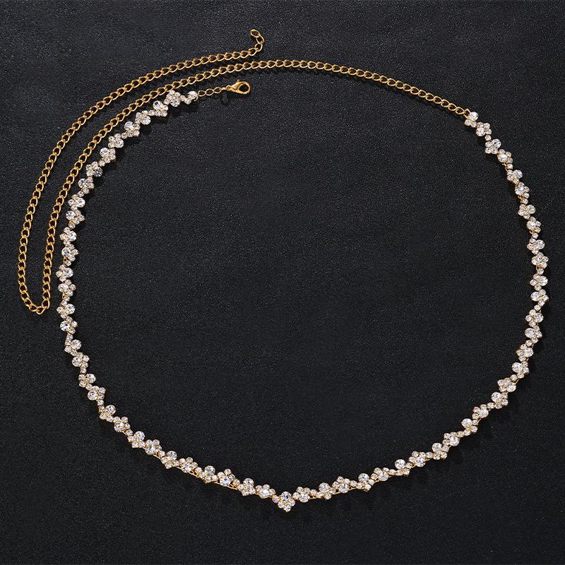 Простая волнистая цепочка на талию со стразами, ювелирные изделия для женщин, сексуальная цепочка на талию с кристаллами, украшения для вечеринок