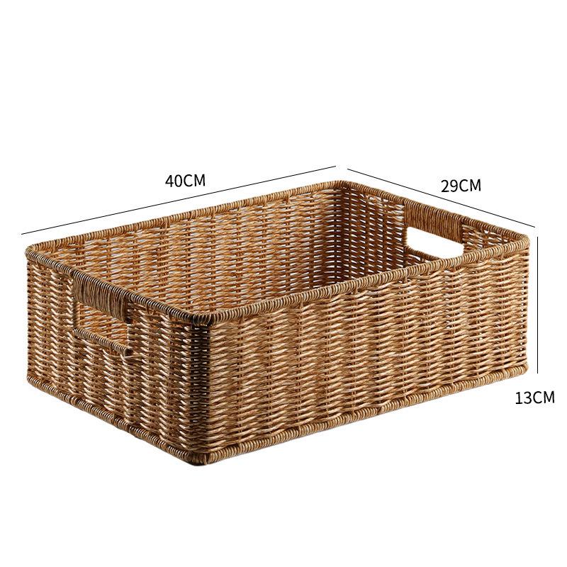 Корзина для хранения на столешницу в скандинавском стиле из ротангового плетения для журнального столика в гостиной