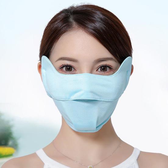 Ice Silk Велосипедная защита для лица Анти-УФ-пылезащитная дышащая ушная петля Солнцезащитный крем Спортивная крышка для рта