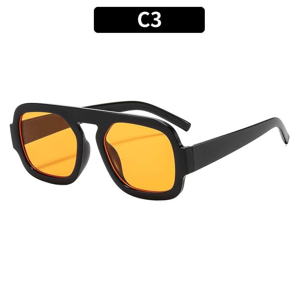 New Cool Double Bridge Oval Sunglasses Fashion Women Summer Sun Shading Eyeglasses Men Driving Sun Protection Eyewear Uv400