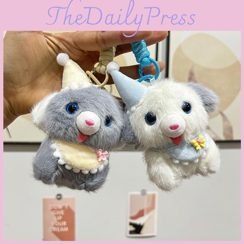 And Soft Cuddly Plush Puppy Keychain Pendant Cute Cartoon Dog Figurine For Gifts
