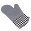 Silicone and Cotton Mitts Heat Resistant Glove Oven Glove for Home Kitchen Bakery Hotel