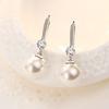 Серьги-подвески из стерлингового серебра с имитацией жемчуга для женщин, элегантные аксессуары для свадебной вечеринки, юбилея, ювелирного подарка