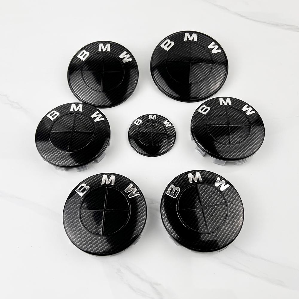 7Pcs 45mm 56mm 68mm 74mm 82mm Car Wheel Hub Center Caps Hood Front Rear Trunk Emblem Steering Wheel Center Badge For BMW DZ3