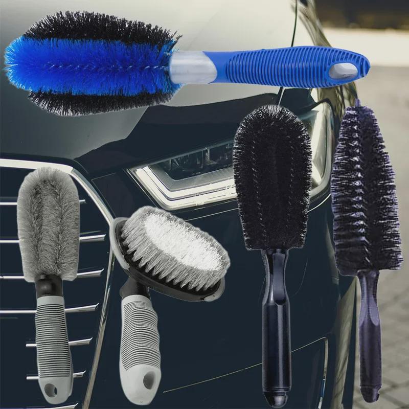 Синий набор для мытья шин и колесных дисков для обслуживания и чистки