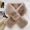 Windproof Plush Scarf Thick Neck Shawl Fashion Cross Neck Scarf  Gift