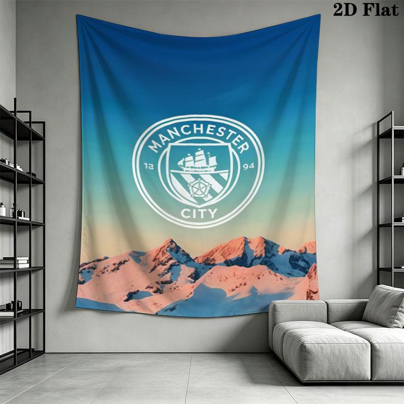 Sacred MCFC BadgeWall Hanging Printed Fabric Blanket Decorative Tapestries for Bedroom Living Room Home Decor
