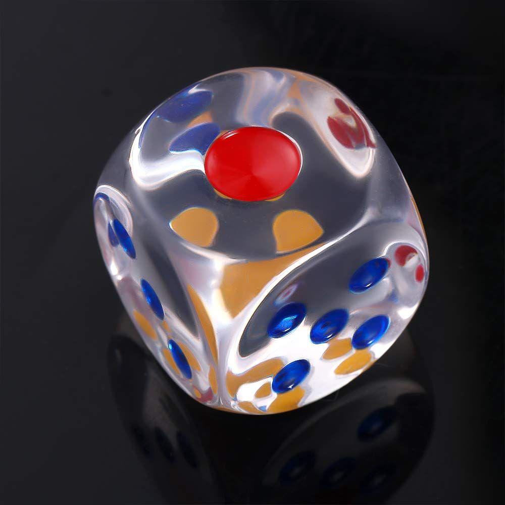 35 мм Акриловые Кубики Разноцветные Прозрачные 6-гранные Кубики Настольная Игра Квадратные Точечные Кубики для KTV Развлечений Семейной Вечеринки