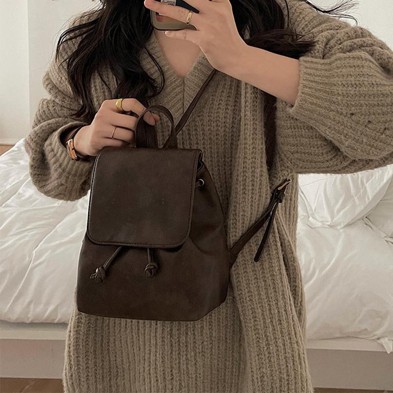 2024 Новый универсальный женский рюкзак, маленькая женская сумка в стиле ретро