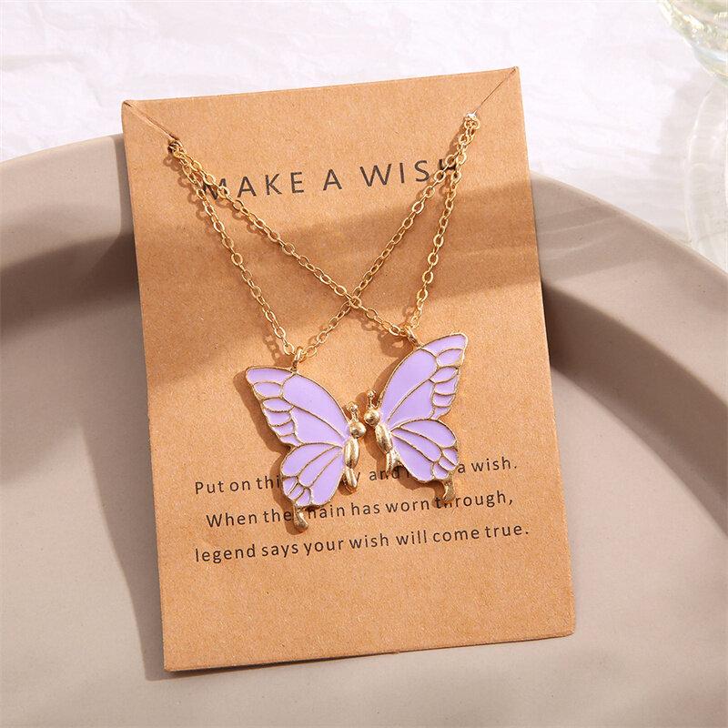 Bohemian Alloy Butterfly Pendant Necklace Pendant Set Collarbone Chain Necklace Card Set