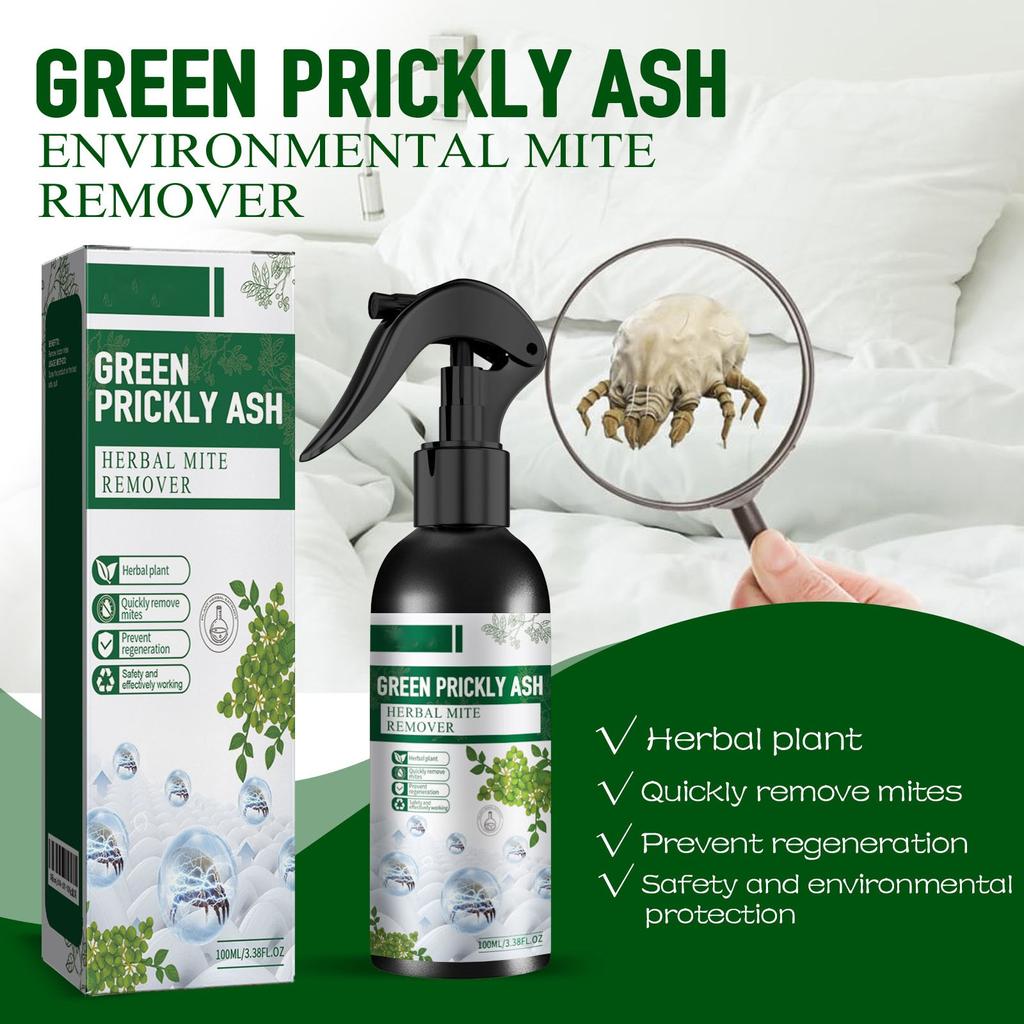 100ml Green Pepper Mite Removal Spray Environmentally Friendly Mite Removal Agent Household Quilt Sofa Anti-mite Spray