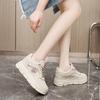 Модные новые женские туфли на толстой подошве белого цвета, модные универсальные повседневные туфли на увеличенной платформе, женские кроссовки, нескользящие походные туфли Mujer