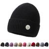 Winter Knitted Hats for Men and Women, Warm and Cold-proof Woolen Hats, Korean Style Trendy Cycling Cotton Hats, Plus Velvet and Thickened Cotton Hats