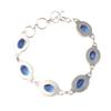 Rare Tanzanite Gemstone 925 Sterling Silver Jewelry Handmade Chain Bracelet 8.5" RB-3-13