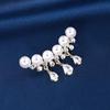 Elegant White Brooches For Women Girls Luxury Waterdrop Tassel Brooch Pins
