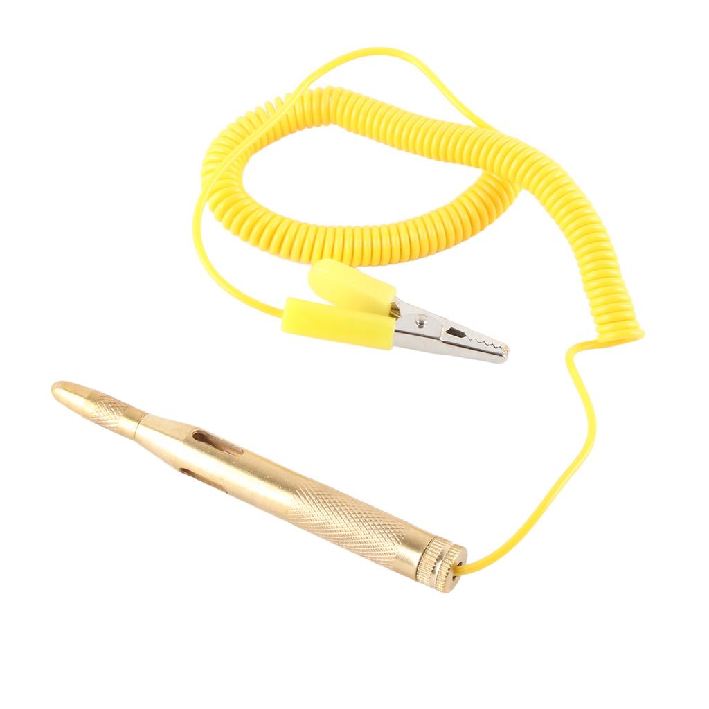 Тестер автомобильных цепей постоянного тока 6 В 12 В 24 В Лампочка Тест напряжения Ручка Карандаш Желтый