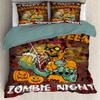 Комплект пододеяльника с зомби для мальчиков, мужчин, размера кинг, легкий, с пуховым одеялом в стиле хоррор, 2 наволочки, 1 пододеяльник, без одеяла