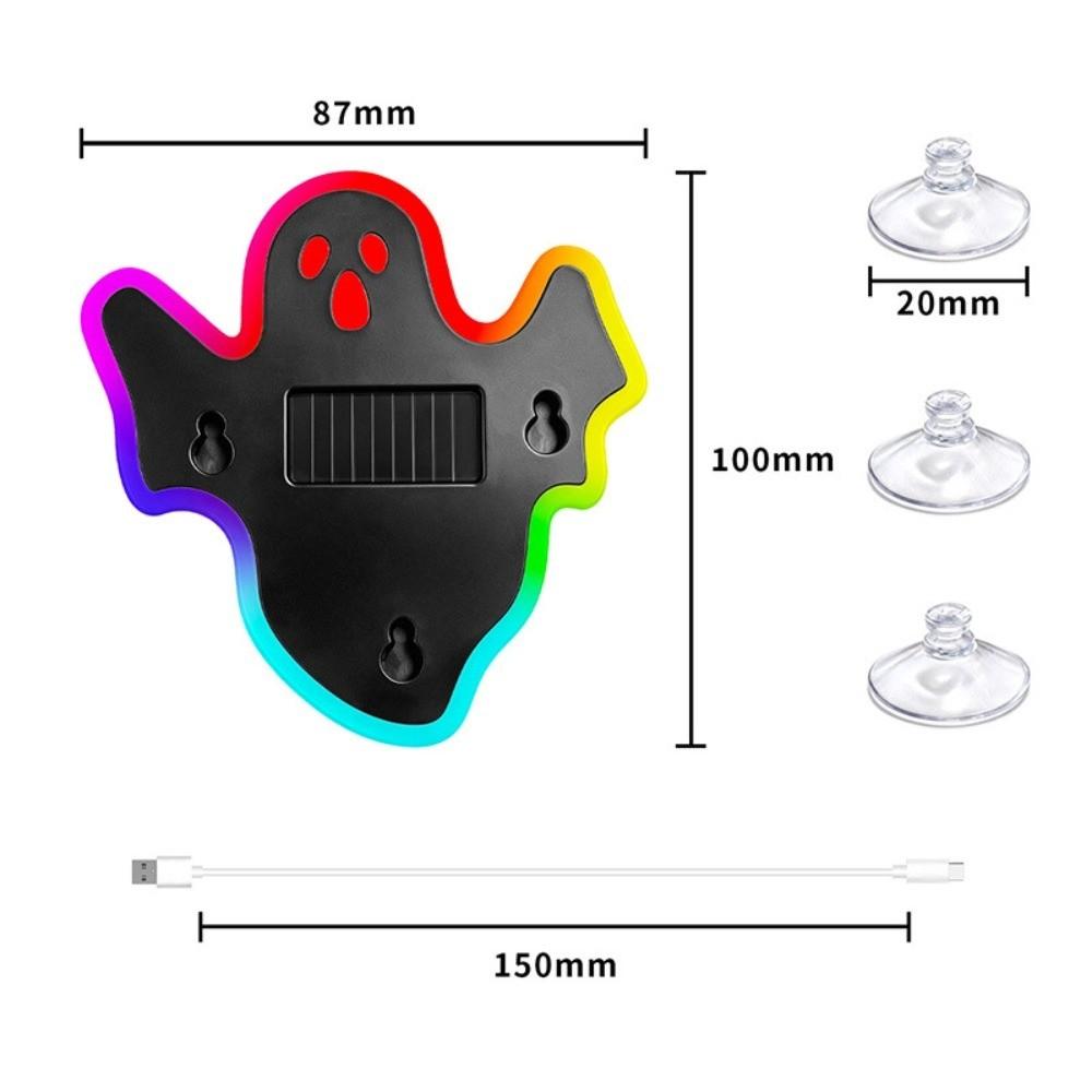 Solar Powered Solar Car Light Ghost Shape LED Car Light New Ghost Car Light Rear Window Use