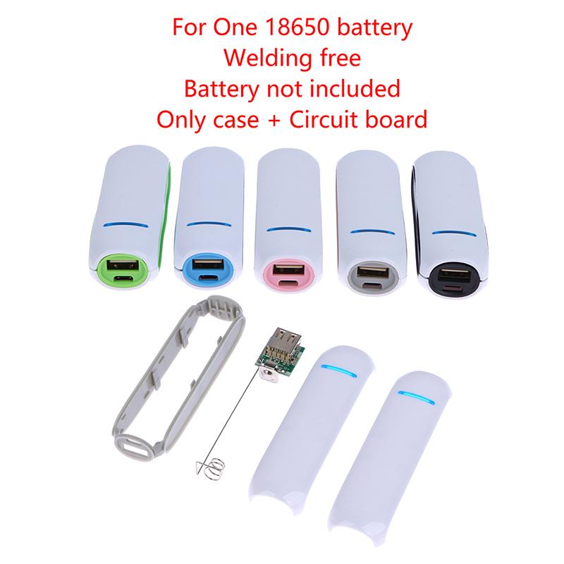 1 шт. Зарядное устройство для аккумуляторов 18650, корпус Power Bank, универсальный USB 5 В, комплект для сборки DIY для мобильного телефона (аккумулятор не входит в комплект)