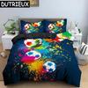 3D Football Duvet Cover Double Queen Full Bedding Set 23pcs Quilt Cover With Zipper Closure King Size Polyester Comforter Cover