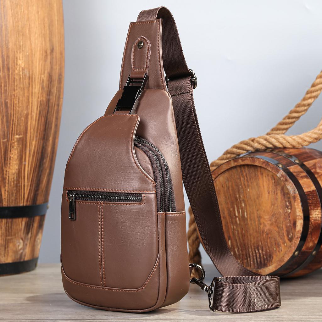 Сумка-мешок из воловьей кожи Head Layer, мужская многофункциональная сумка через плечо из натуральной кожи в стиле ретро