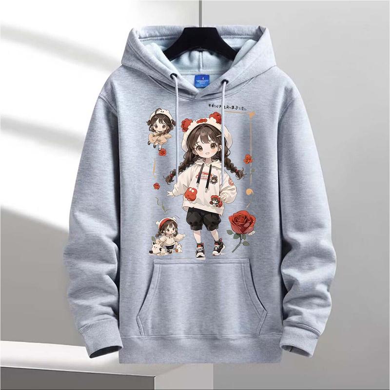 Женские толстовки с капюшоном Аниме Omniscient Reader Графический свитшот Мультфильм Комикс Kawaii Печать Пуловеры для девочек Зимняя флисовая одежда