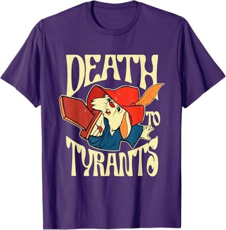 Retro Rabbit Death To Tyrants Vintage 90s Funny Quote TShirt Retro Style Street Saying Tee Novelty Gift Short Sleeve Blouses
