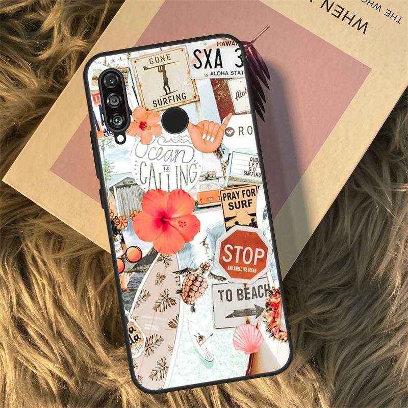 Пляжное настроение Для Huawei Nova 9 10 SE 3i 7i 8i 11i 12i Y60 Y61 Y70 Y72 Y73 Y90 Y91 P20 P30 P40 Lite Чехол