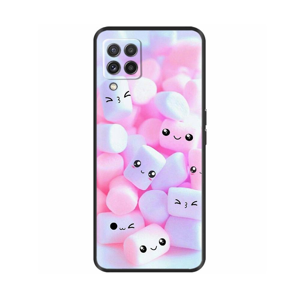 For Samsung Galaxy M22 M32 4G Case Phone Back Cover For Samsung M32 4G M22 F22 Case Soft Black Silicone Bumper Shell 6.4 inch