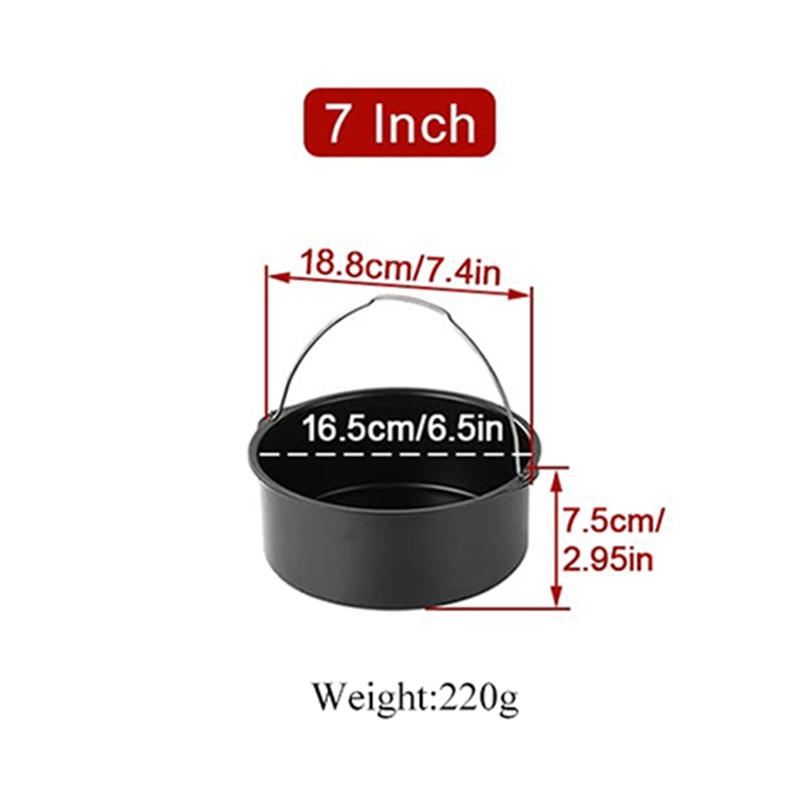 Air Fryer Accessories Durable Air Fryer Pizza Pan and Baking Cake Bucket Set Bread Pastry Baking Tools Kitchen Accessories