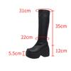 Празднуйте Готический Стиль Сексуальные Элегантные Массивные Платформы Длинные Сапоги Большой Размер 43 Удобная Обувь для Ходьбы Женская Обувь Черная Платформа Ботас Обувь