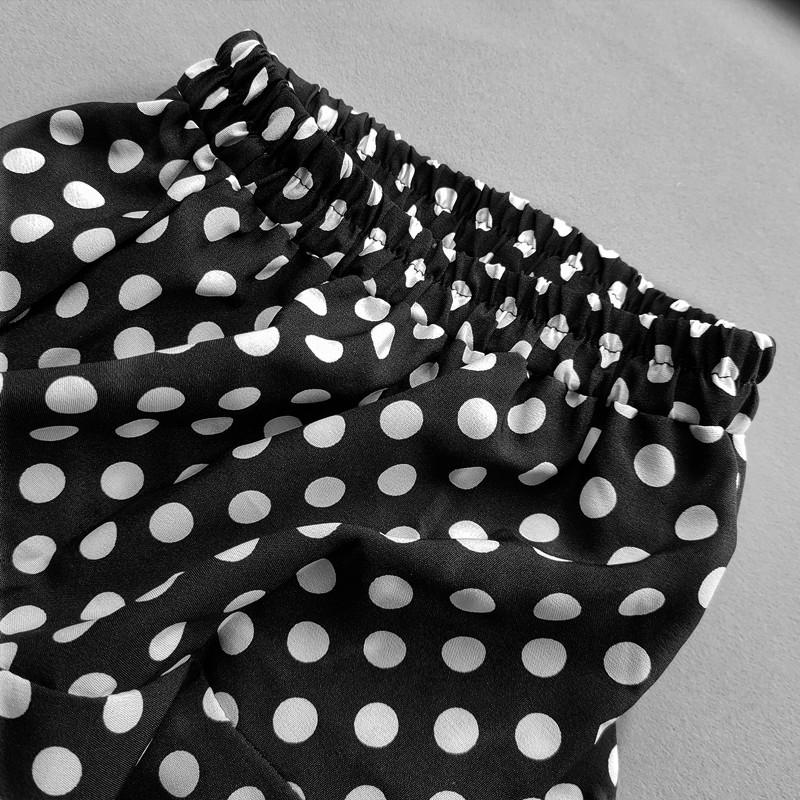 Летние юбки с рюшами для девочек, мини-юбка в горошек с высокой талией для маленьких девочек, повседневная детская плиссированная короткая юбка для девочек, одежда