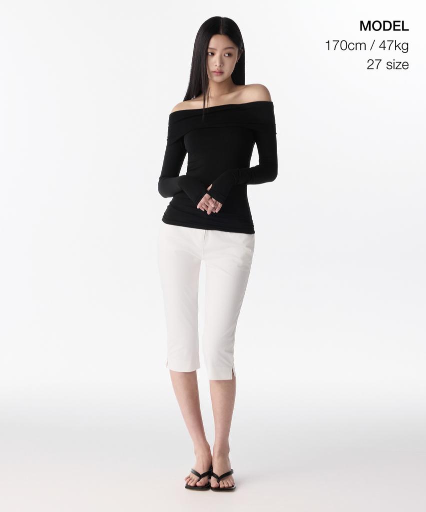 MUSINSA STANDARD WOMAN Женские хлопковые капри [Белый]