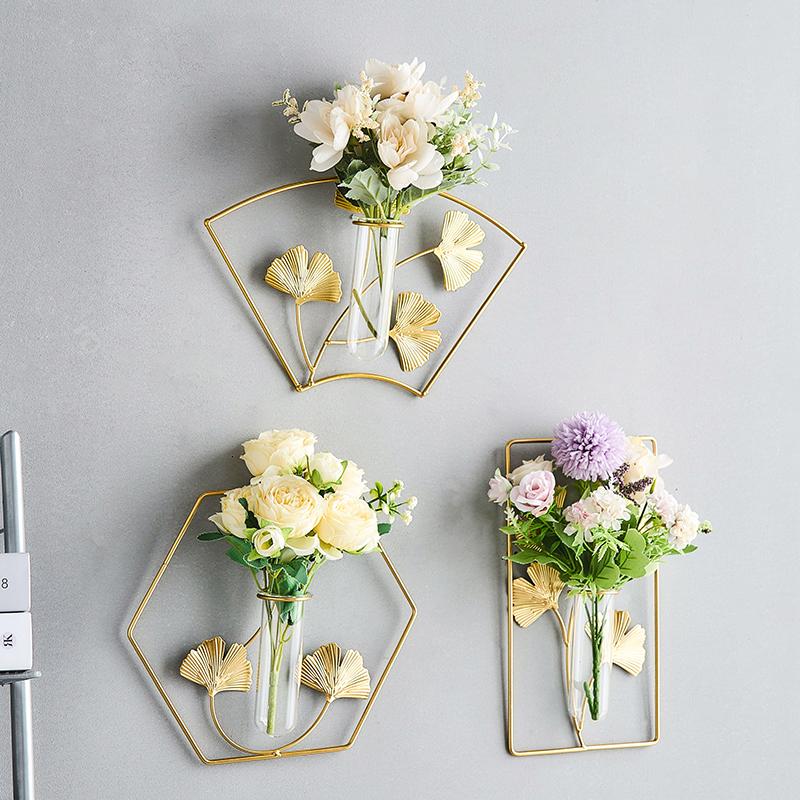 Ваза для настенного подвешивания в стиле минимализма, креативное настенное украшение, стеклянная гидропонная ваза, цветочный горшок, украшение для гостиной, прихожей