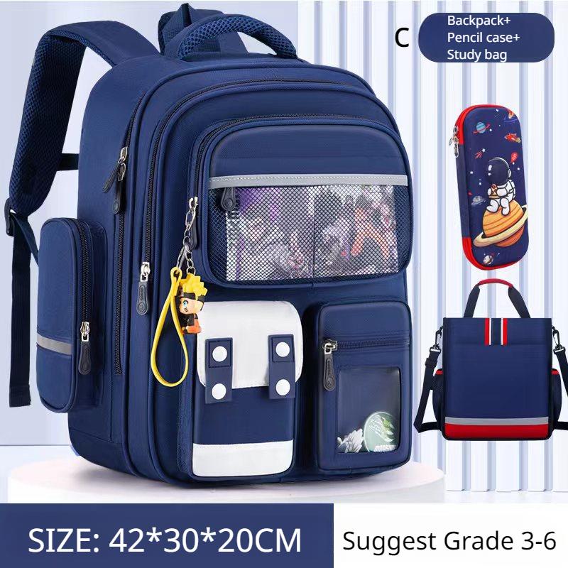2025 Новый Ультралегкий Школьный Рюкзак для Ученика Студента Набор из 3 Предметов Детская Сумка для Книг 3-6 Класс Унисекс Оксфорд Водонепроницаемый Рюкзак Сумка для Учебы