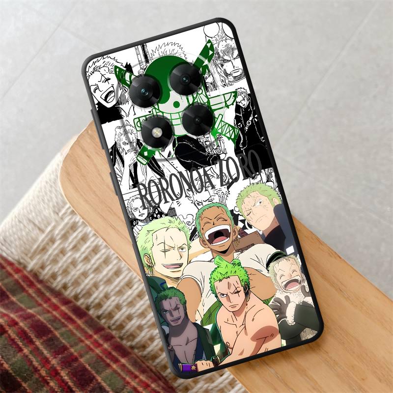 One Piece Comic Zoro Case for Xiaomi Redmi Note 7 8 12s 9 10 11 12 Pro 11s 9S 10S 13 14 Pro Plus Black Soft Phone Cover