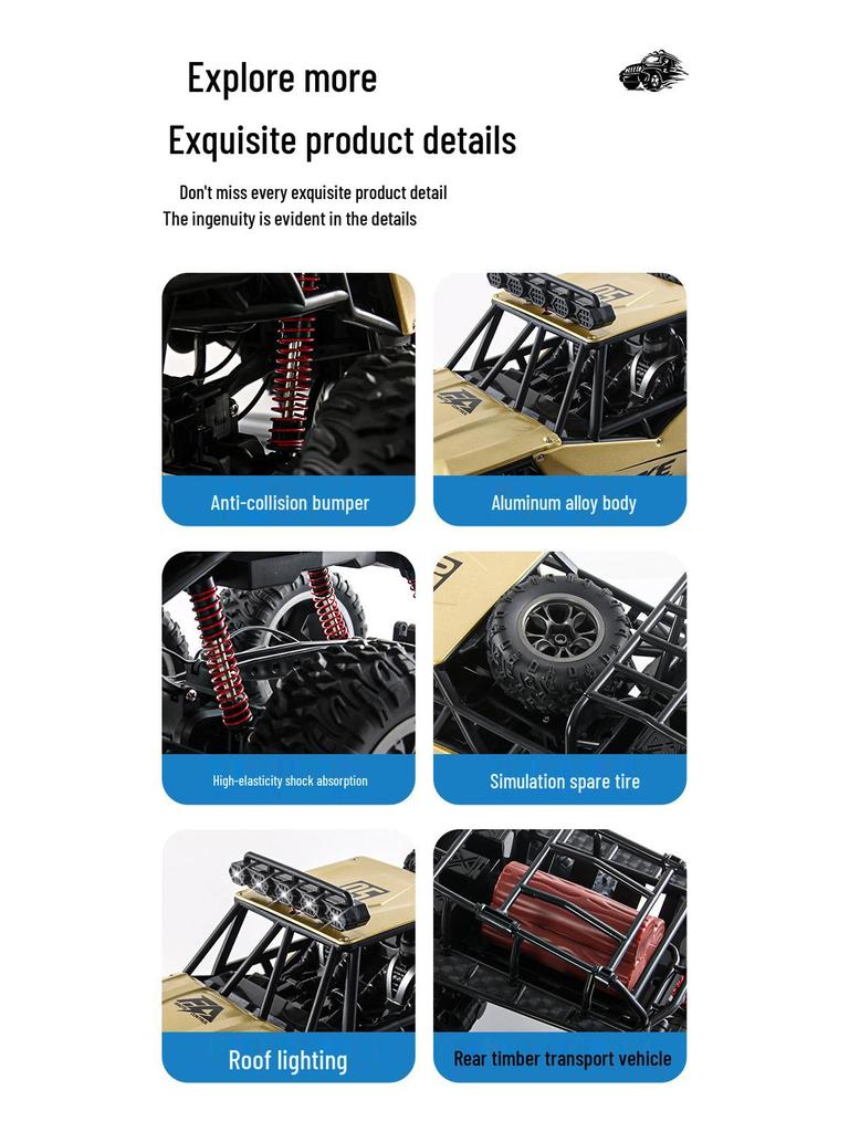 Дрифт-машина на радиоуправлении размера XL: Внедорожный, 4WD, Высокоскоростной, Перезаряжаемый Монстр-трак для мальчиков
