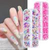12-Grid Symphony Man Fish Ball Set Flat Bottom Nail Art Diamond Jewelry Mixed Size Nail Art Ornament Mixed