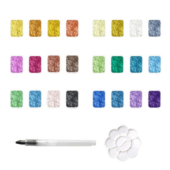 24/36/48/60 шт./набор акварельных красок, металлик, лесная палитра, портативная, блестящая, твердая