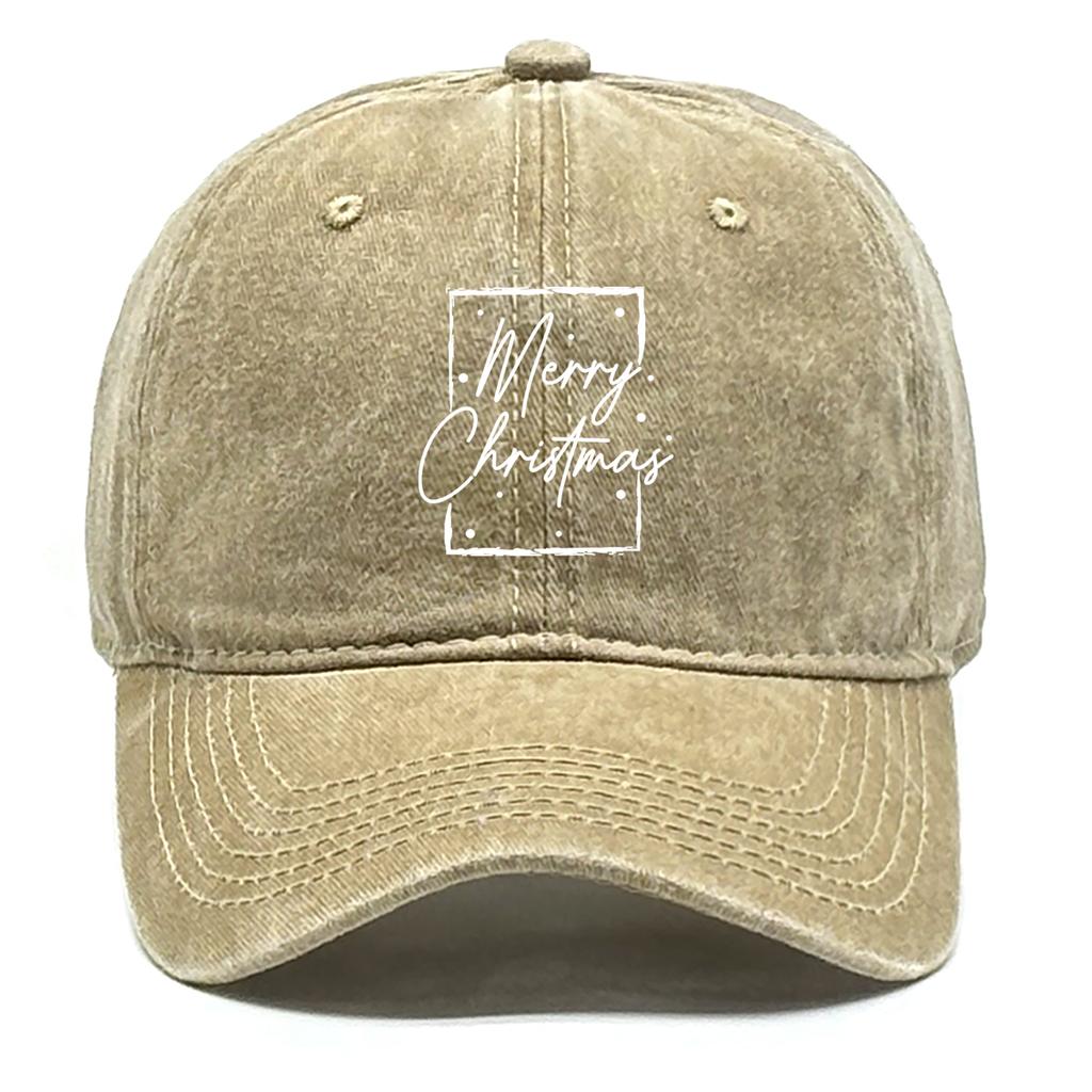 Merry Christmas Print Hats For Woman Inelastic Snapback Caps Perfect For Outdoor Accessory Unisex Sun Hat One Size Fits All