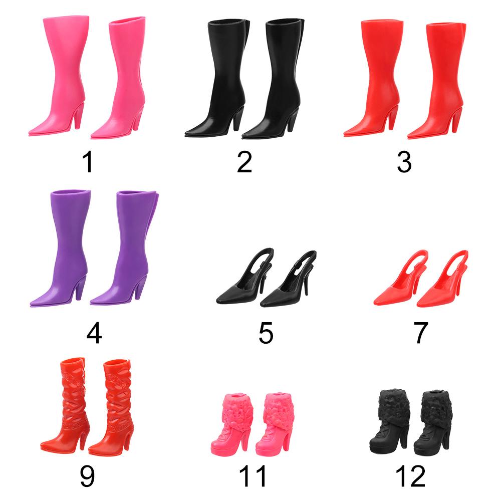 1 Pair 12 Styles 1/6 Fashion Accessories Doll Shoes 30cm Dolls Boot Long Knees Boots