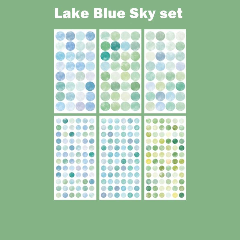 6 листов, круглые наклейки «Найти время», разноцветные точки, маркер, наклейка, украшение для заметок, украшение для дневника, альбома, расписания