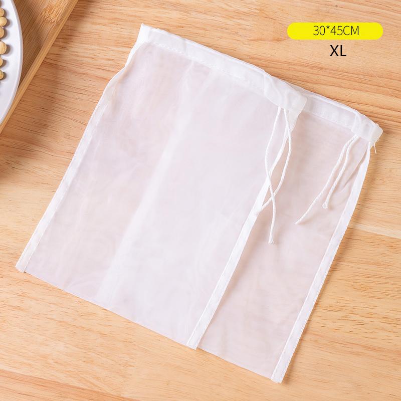 2Pcs Reusable Nut Milk Bags Strainers Nylon Filter Bag Food Cheese Yogurt Filter Kitchen Fine Mesh Strainer Kitchen Accessories