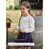 David Bella Girls' Shirt 2026 New Spring Collection for Older Children, White Pure Cotton Shirt, Stylish Children's Top