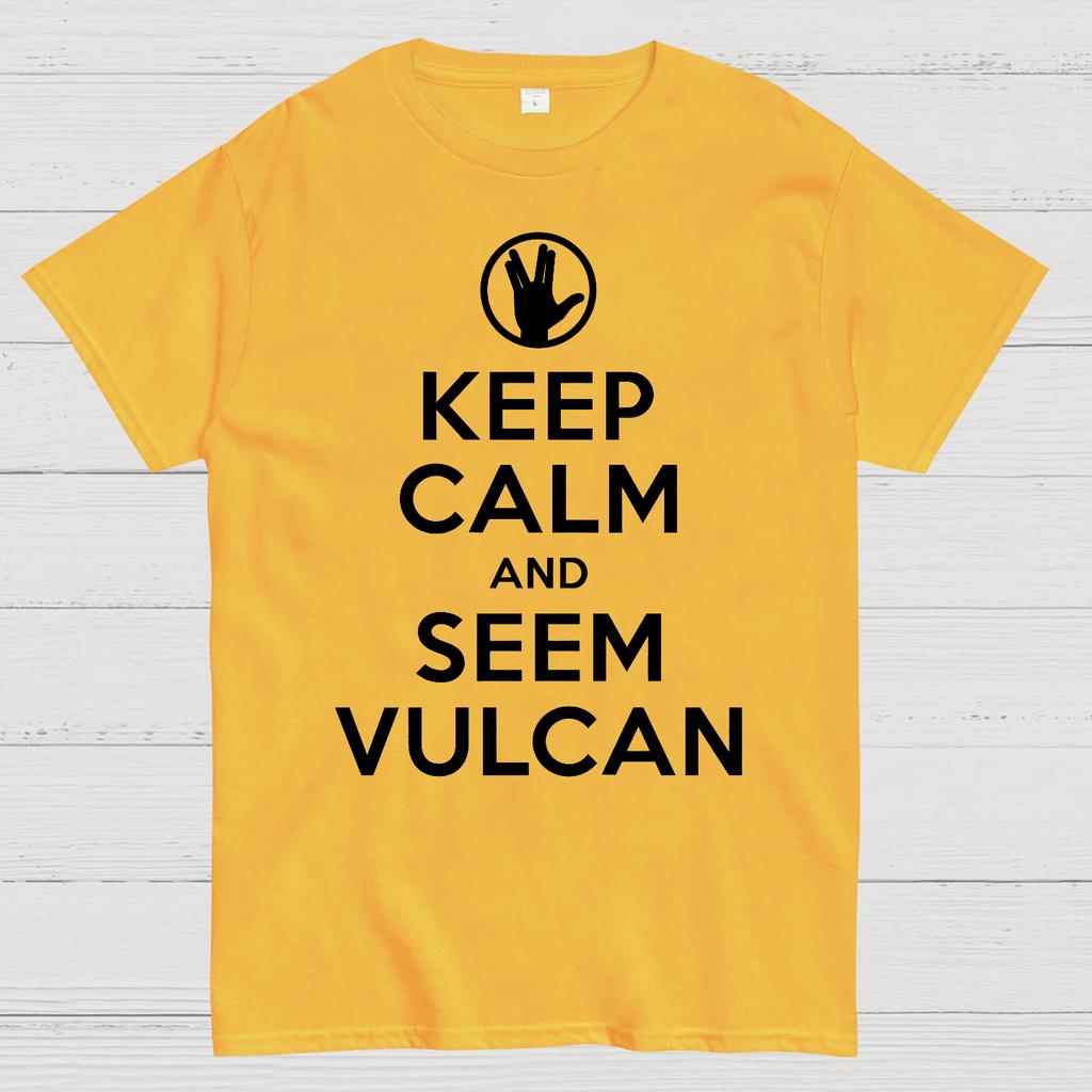 Keep Calm and Seem Vulcan Cotton Summer Casual Cool Loose T-Shirt