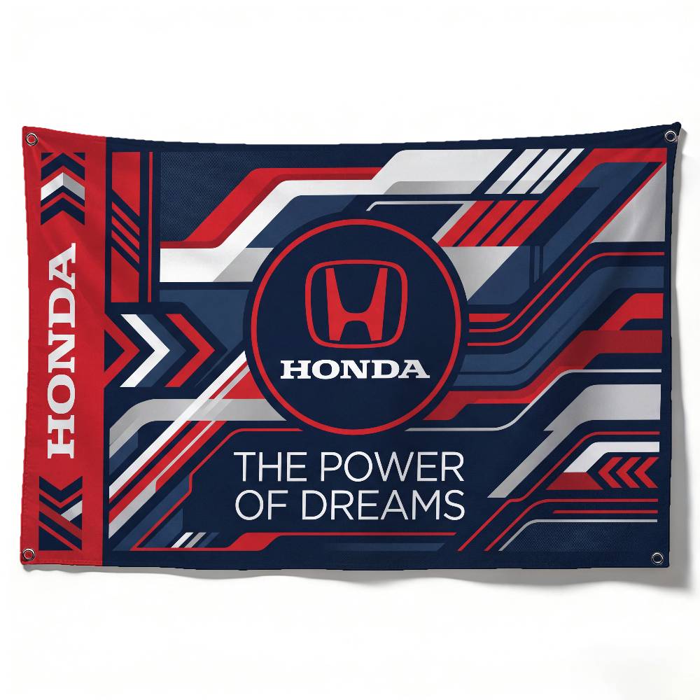 BWG5 ДЛЯ HONDA RACING Декоративный Флаг Высококачественный Полиэстер Устойчивый к Выцветанию Машинная Стирка Внутренний Наружный Подвесной Баннер