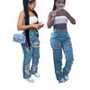 European and American Women's Casual Denim Ripped Jeans: New Hot-Selling Fashion Long Pants