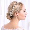 Bridal Handmade Pearl Soft Pottery Flower Headband, Beautiful Wedding Accessories Headband, Bridal Headdress Hair Comb