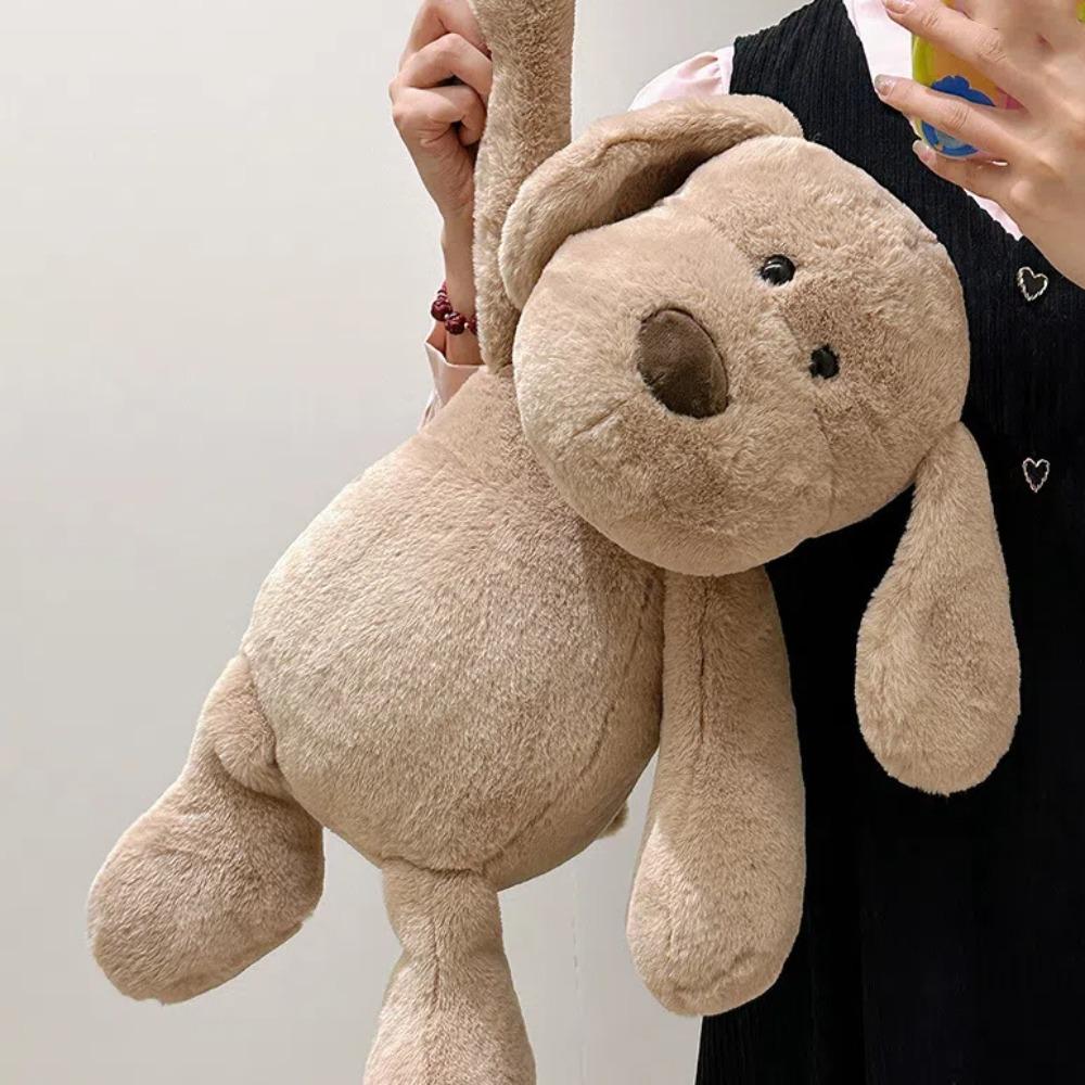 PP Cotton Milk Dog Doll Plush Fluffy Puppy Stuffed Doll Cute Brown Puppy Plush Toys  Birthday