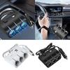 120W 3 Sockets Car Cigarette Lighter Power Outlet Cars Accessories Double 3.1A USB Port for GPS IPad Phone Charging Jack Adapter